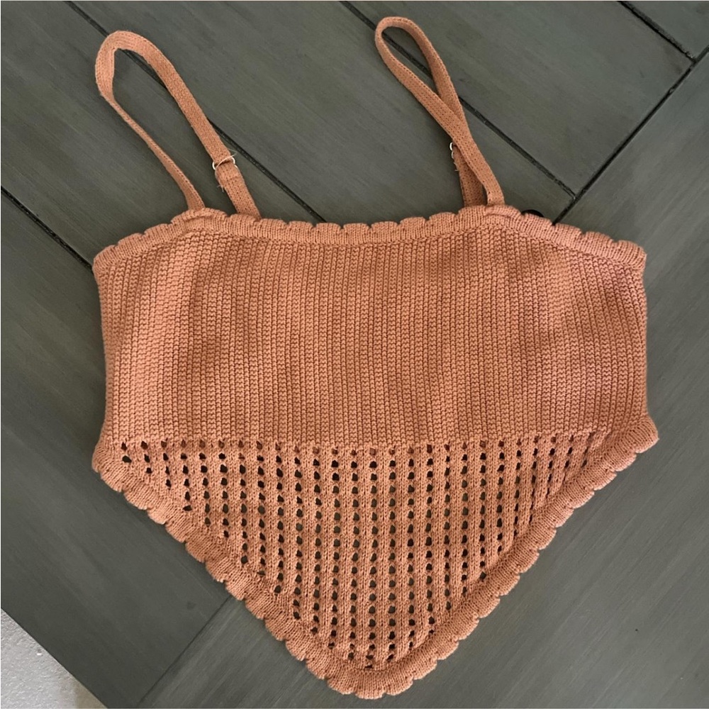Forever 21 Tan Knit Crop Top